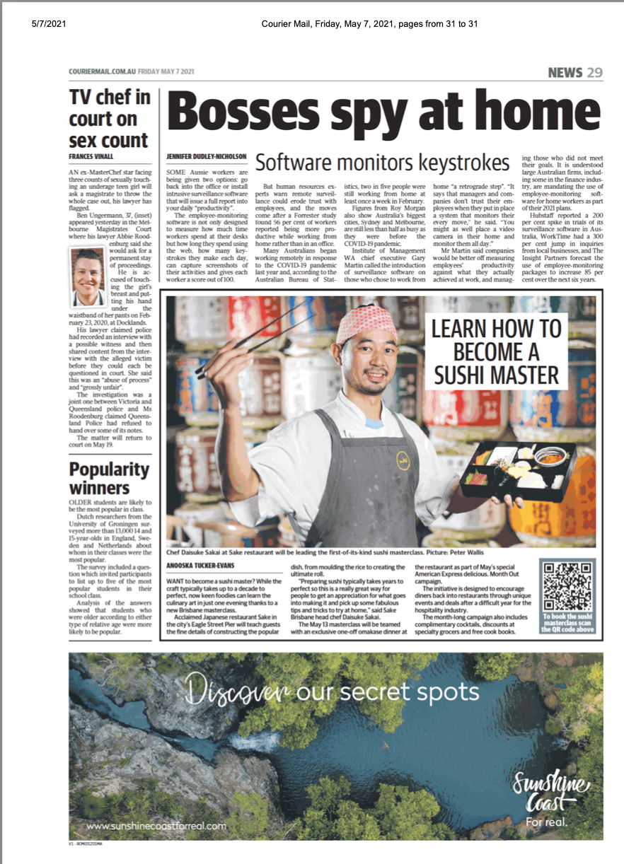 Courier Mail - Sushi Masterclass